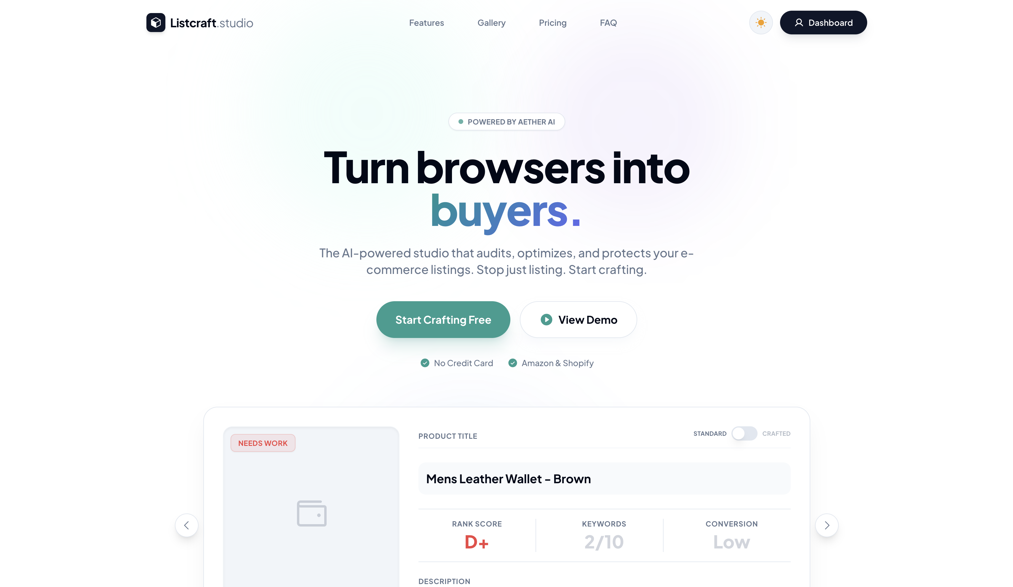 ListCraft Studios - Listing Optimizer
